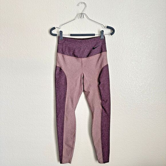 Nike Leggings Womens Size Small Power Sculpt Hyper Full Length Pants Pink Yoga - Picture 1 of 5